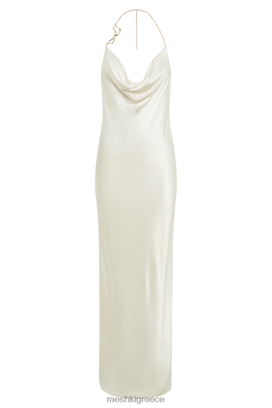 Meshki Melissa Satin Cowl Front Maxi Dress Ivory Clothing JJN40N107
