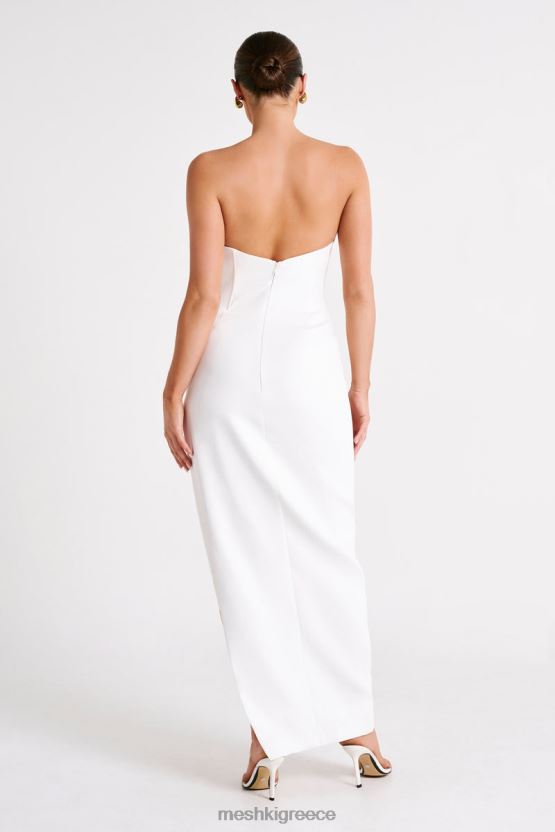 Meshki Natasha Pointed Corset Maxi Dress White Clothing JJN40N137