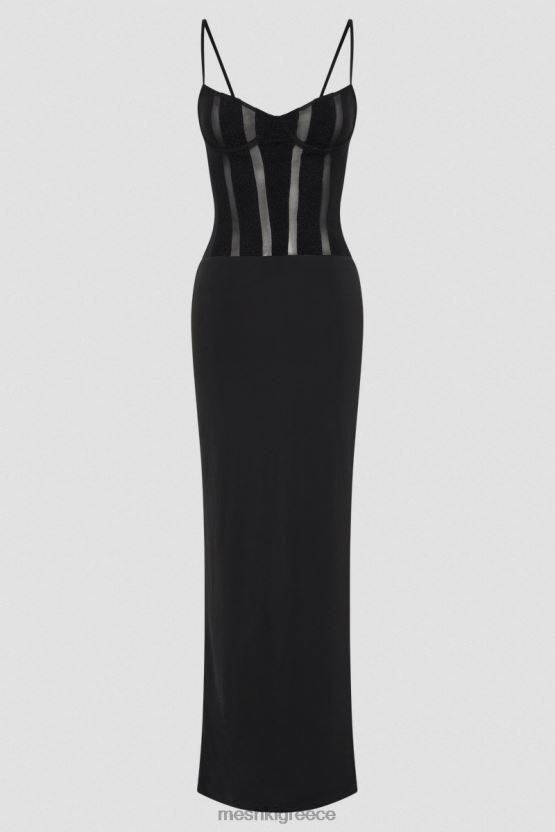 Meshki Priya Panelled Maxi Dress Black Clothing JJN40N145