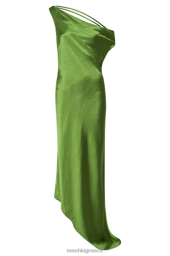 Meshki Yvette Slip Maxi Dress With Asymmetrical Hem Emerald Clothing JJN40N45