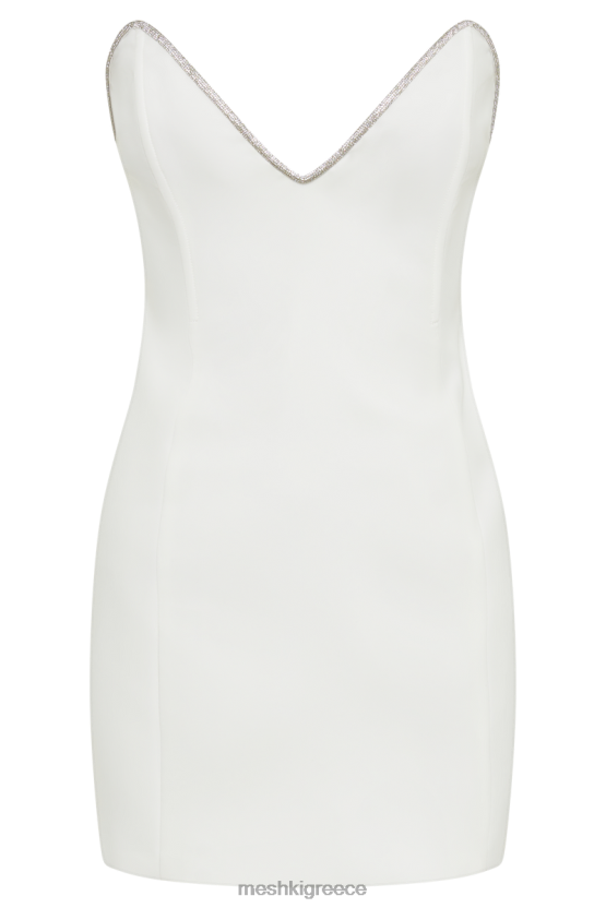 Meshki Madi Suiting Mini Dress With Diamante Rope White Clothing JJN40N41