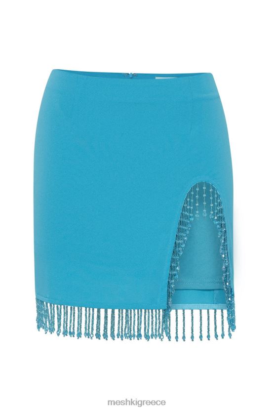Meshki Μίνι φούστα με κρόσσια Stephanie aqua είδη ένδυσης JJN40N1564