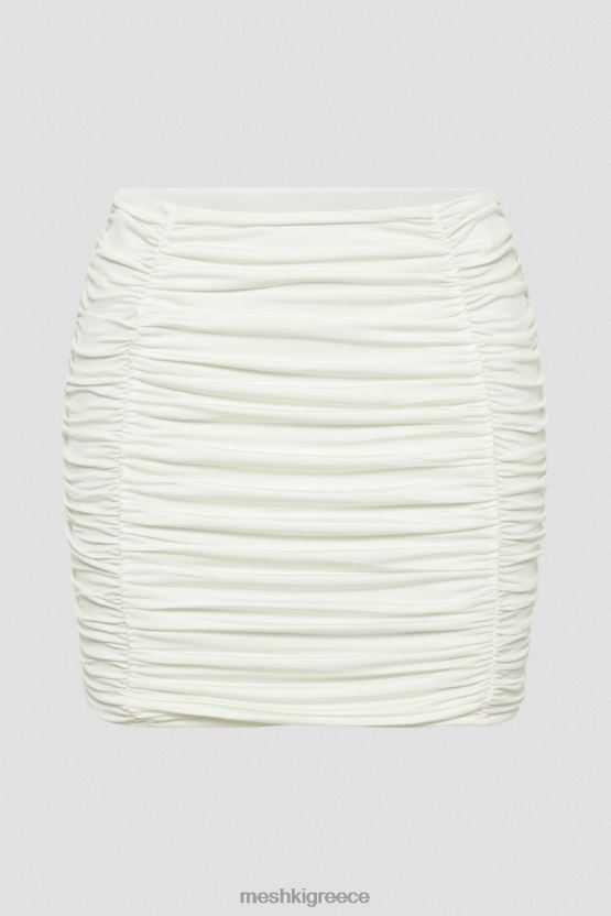 Meshki Μίνι φούστα μαζεύτηκε lillian jersey άσπρο είδη ένδυσης JJN40N1332