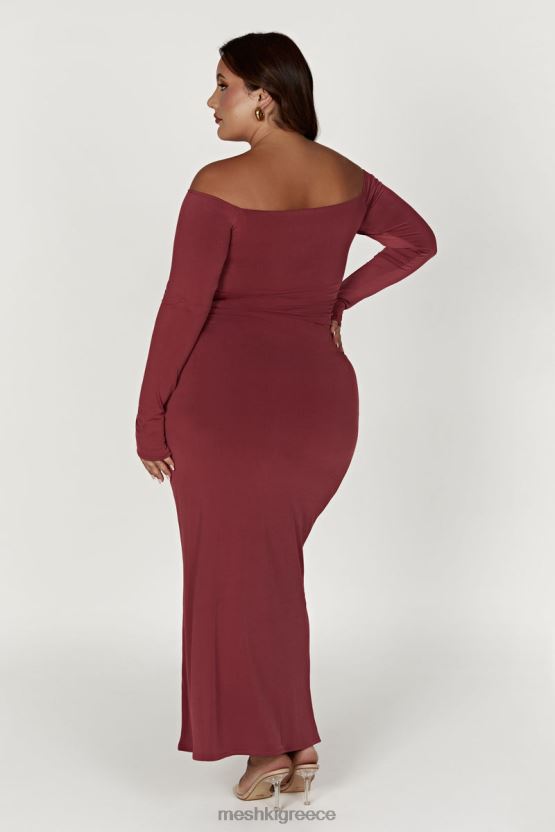 Meshki ceri maxi twist φούστα κρασί είδη ένδυσης JJN40N1354