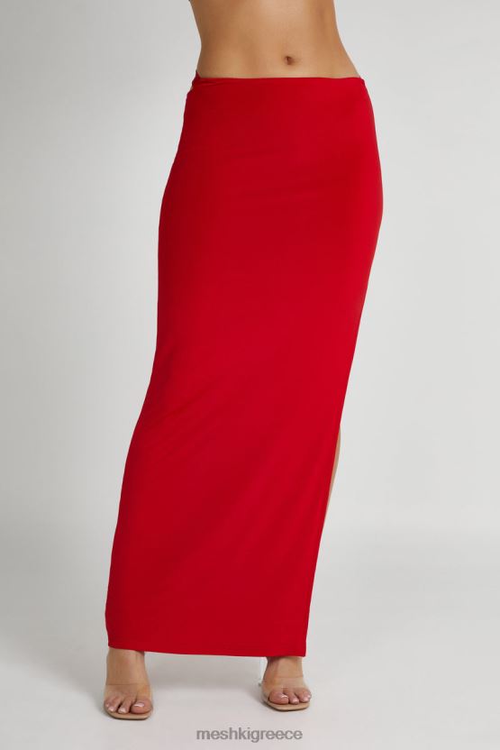 Meshki jeanine cowl πίσω maxi φούστα το κόκκινο είδη ένδυσης JJN40N1279