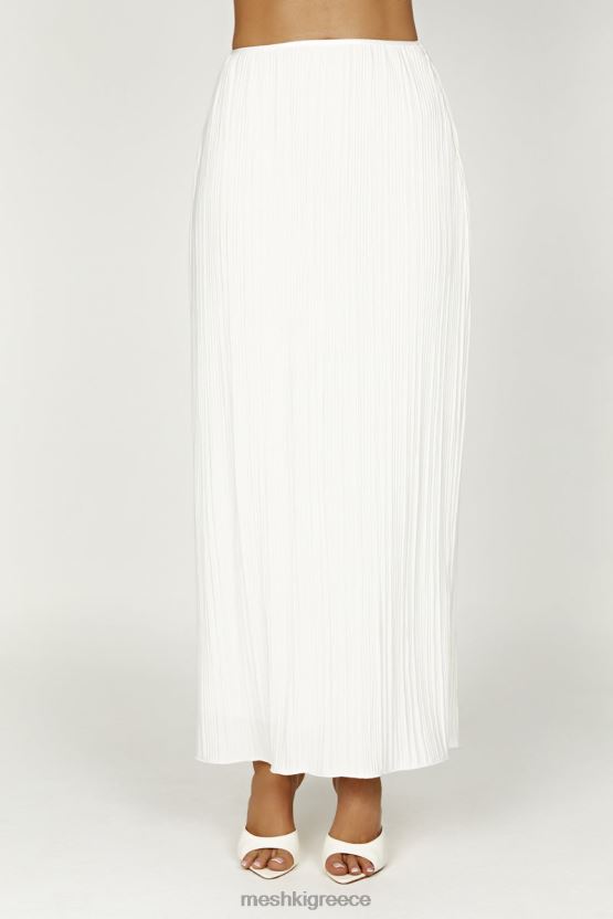 Meshki maxi φούστα elsie plisse άσπρο είδη ένδυσης JJN40N1362