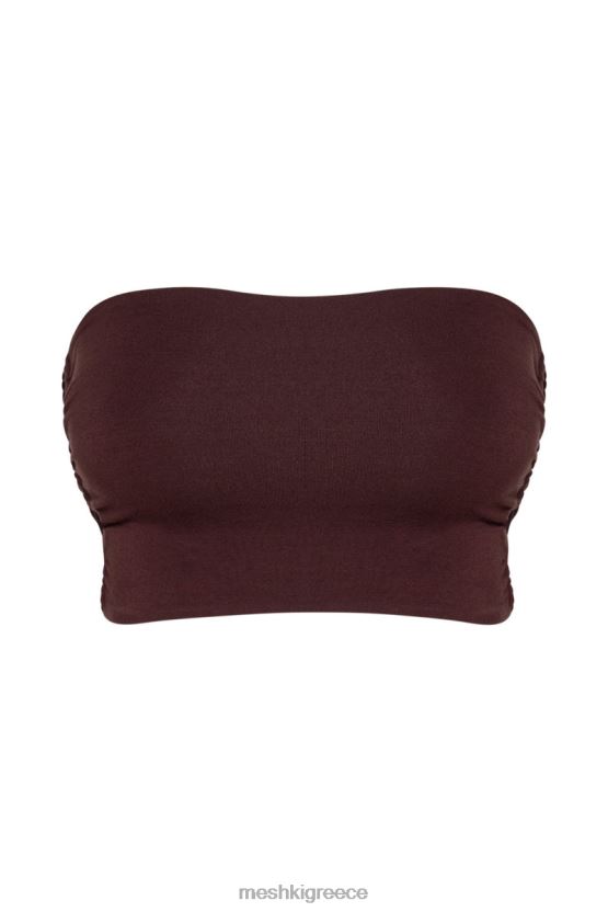 Meshki eleanor tie up side bandeau σοκολάτα είδη ένδυσης JJN40N1192
