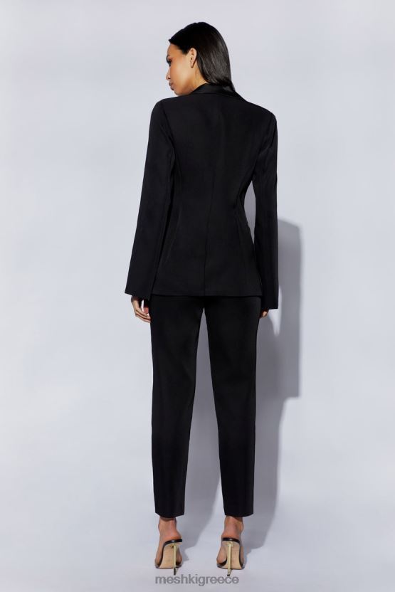 Meshki Zara tailored blazer με σπασίματα μαύρος είδη ένδυσης JJN40N1652