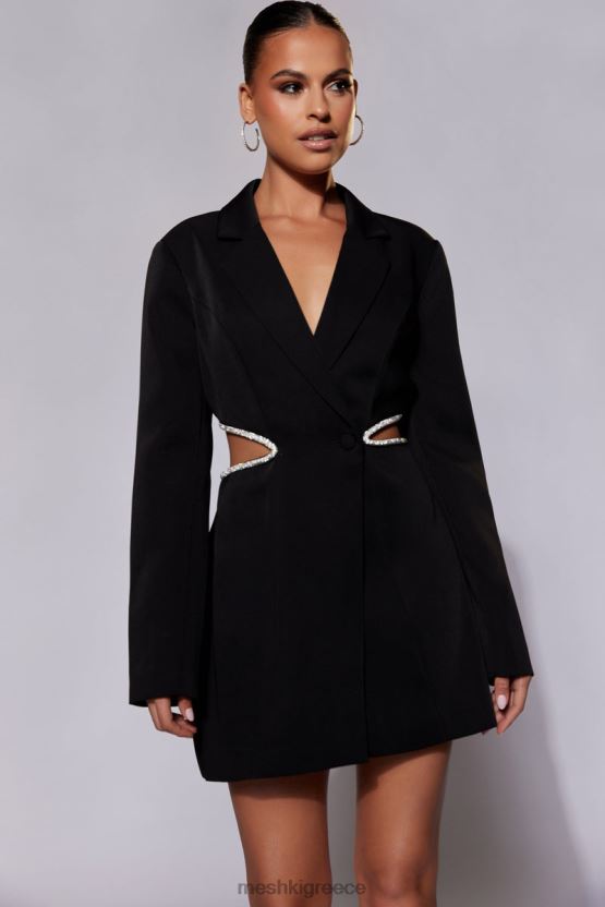 Meshki blazer φόρεμα shyann diamante μαύρος είδη ένδυσης JJN40N384