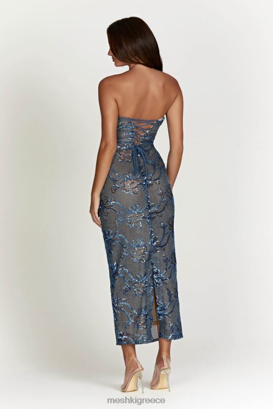 Meshki maxi φόρεμα με παγιέτες harriet μπλε είδη ένδυσης JJN40N446