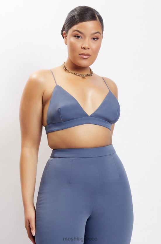 Meshki bralette τρίγωνο cynthia ατσάλι μπλε είδη ένδυσης JJN40N1137