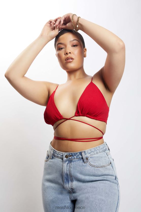 Meshki suzie triangle bralette καυτερή πιπεριά είδη ένδυσης JJN40N1197